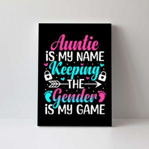 Gender Reveal Auntie Design For A Keeper Of The Gender Aunt Canvas