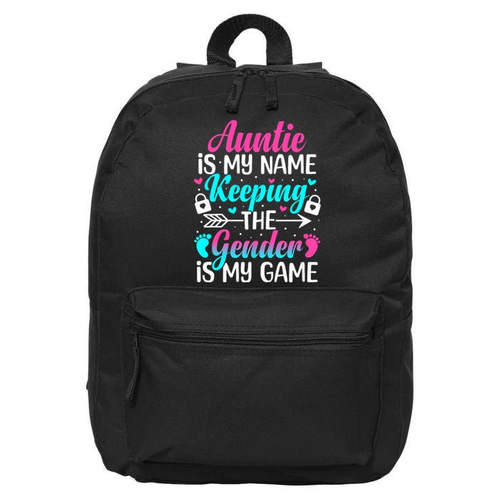 Gender Reveal Auntie Design For A Keeper Of The Gender Aunt 16 in Basic Backpack