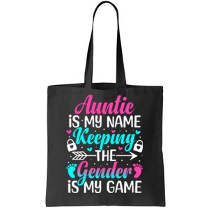 Gender Reveal Auntie Design For A Keeper Of The Gender Aunt Tote Bag