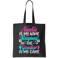 Gender Reveal Auntie Design For A Keeper Of The Gender Aunt Tote Bag