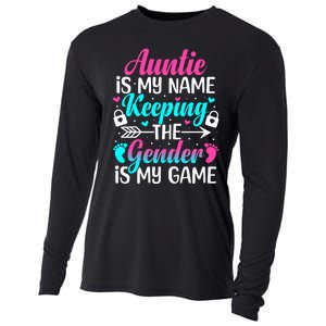 Gender Reveal Auntie Design For A Keeper Of The Gender Aunt Cooling Performance Long Sleeve Crew