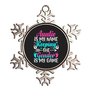 Gender Reveal Auntie Design For A Keeper Of The Gender Aunt Metallic Star Ornament