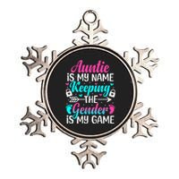 Gender Reveal Auntie Design For A Keeper Of The Gender Aunt Metallic Star Ornament