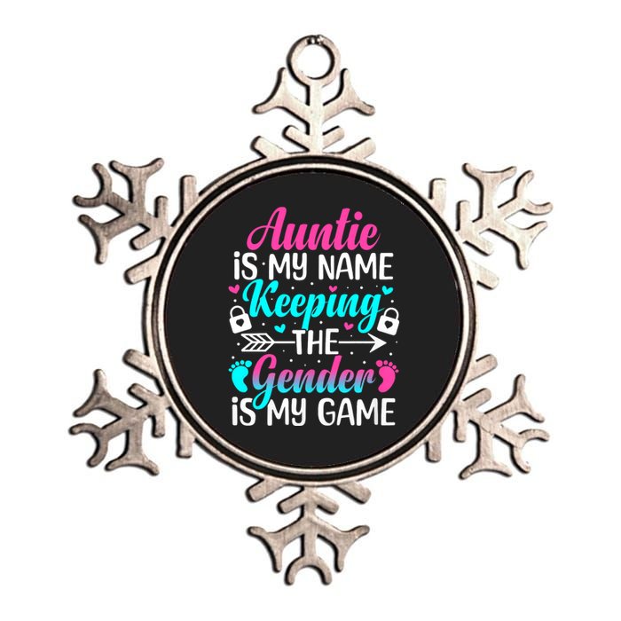 Gender Reveal Auntie Design For A Keeper Of The Gender Aunt Metallic Star Ornament