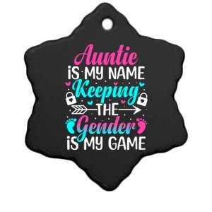 Gender Reveal Auntie Design For A Keeper Of The Gender Aunt Ceramic Star Ornament