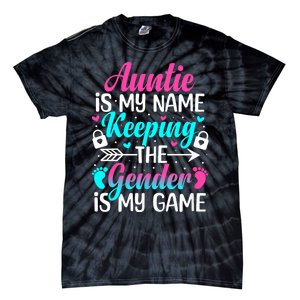 Gender Reveal Auntie Design For A Keeper Of The Gender Aunt Tie-Dye T-Shirt