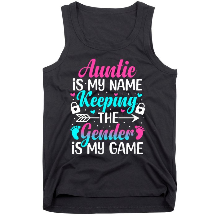 Gender Reveal Auntie Design For A Keeper Of The Gender Aunt Tank Top