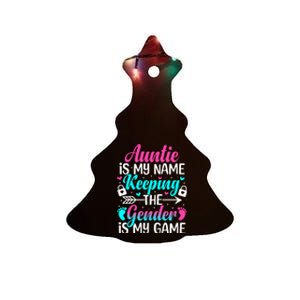 Gender Reveal Auntie Design For A Keeper Of The Gender Aunt Ceramic Tree Ornament