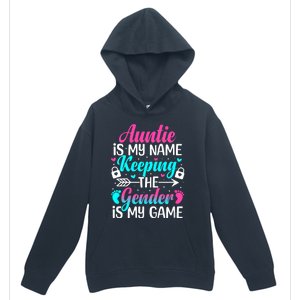 Gender Reveal Auntie Design For A Keeper Of The Gender Aunt Urban Pullover Hoodie