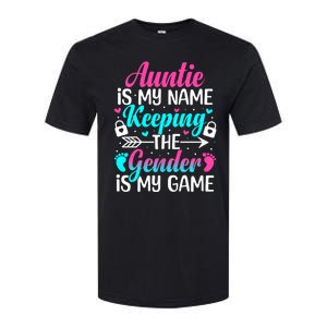 Gender Reveal Auntie Design For A Keeper Of The Gender Aunt Softstyle CVC T-Shirt