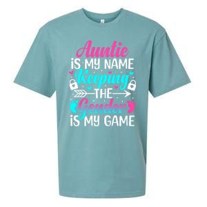 Gender Reveal Auntie Design For A Keeper Of The Gender Aunt Sueded Cloud Jersey T-Shirt