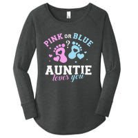 Gender reveal auntie aunt Women's Perfect Tri Tunic Long Sleeve Shirt