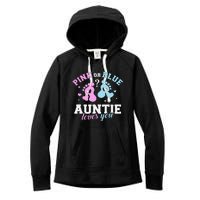 Gender reveal auntie aunt Women's Fleece Hoodie