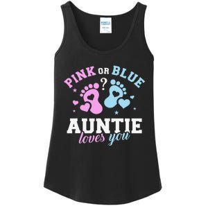 Gender reveal auntie aunt Ladies Essential Tank