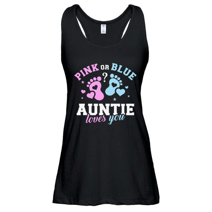 Gender reveal auntie aunt Ladies Essential Flowy Tank