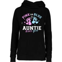 Gender reveal auntie aunt Womens Funnel Neck Pullover Hood