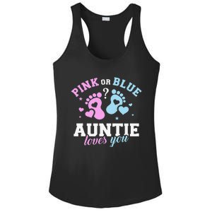 Gender reveal auntie aunt Ladies PosiCharge Competitor Racerback Tank