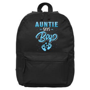 Gender Reveal Auntie Says Boy Baby Matching Family Set 16 in Basic Backpack