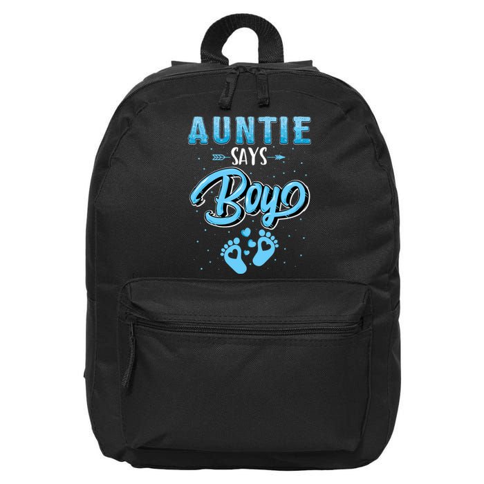 Gender Reveal Auntie Says Boy Baby Matching Family Set 16 in Basic Backpack