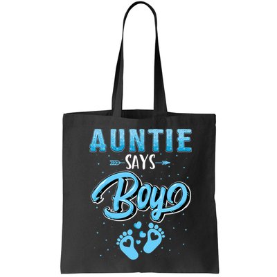 Gender Reveal Auntie Says Boy Baby Matching Family Set Bag