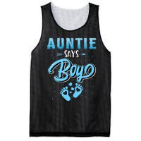 Gender Reveal Auntie Says Boy Baby Matching Family Set Mesh Reversible Basketball Jersey Tank