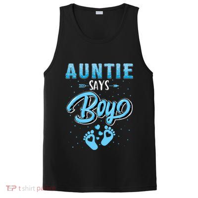Gender Reveal Auntie Says Boy Baby Matching Family Set PosiCharge Competitor Tank