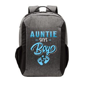 Gender Reveal Auntie Says Boy Baby Matching Family Set Vector Backpack