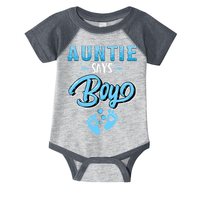 Gender Reveal Auntie Says Boy Baby Matching Family Set Infant Baby Jersey Bodysuit