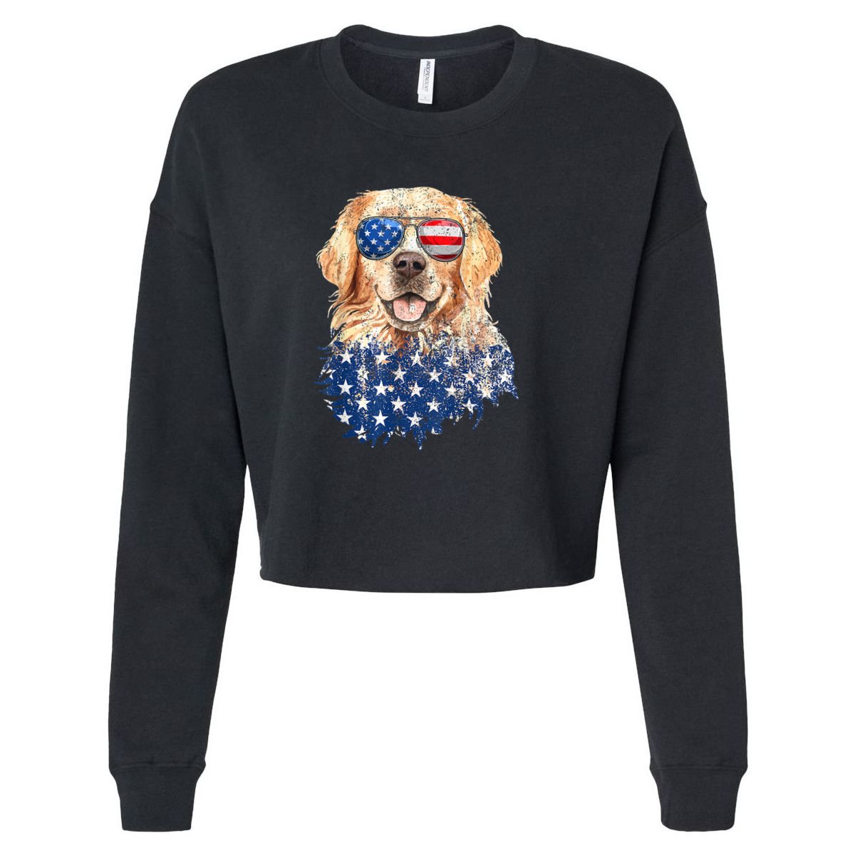 Golden Retriever American USA Flag Retro 4th Of July Apron