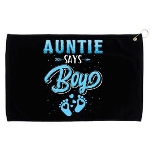 Gender Reveal Auntie Says Boy Baby Matching Family Set Grommeted Golf Towel