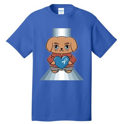 Golden Retriever Anime Dog Diabetes Awareness Gift Tall T-Shirt