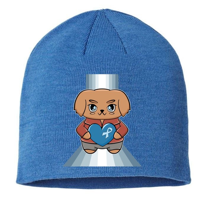 Golden Retriever Anime Dog Diabetes Awareness Gift Sustainable Beanie