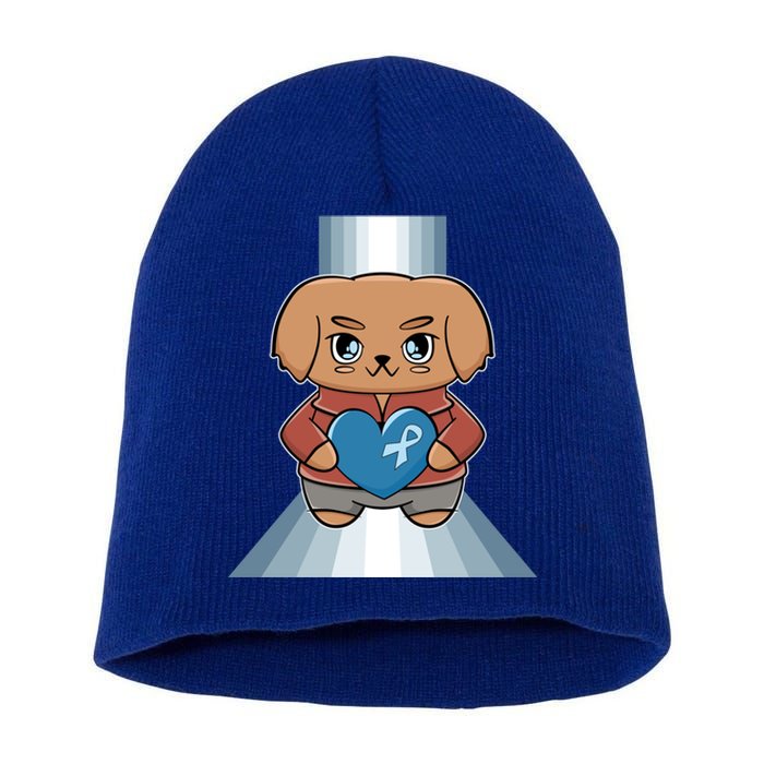 Golden Retriever Anime Dog Diabetes Awareness Gift Short Acrylic Beanie