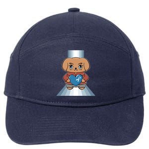 Golden Retriever Anime Dog Diabetes Awareness Gift 7-Panel Snapback Hat