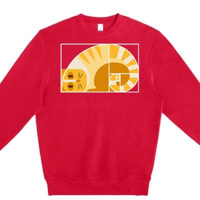 Golden Ratio Architecture Funny Cat Loving Architect Premium Crewneck Sweatshirt