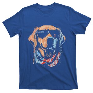 Golden Retriever American Flag USA America 4th Of July T-Shirt