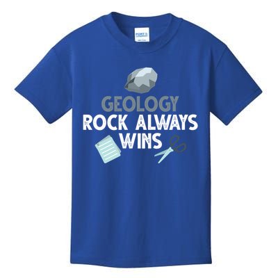 Geology Rock Always Wins Gift Old Rock Day Gift Geologist Science Gift Kids T-Shirt