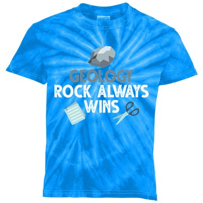 Geology Rock Always Wins Gift Old Rock Day Gift Geologist Science Gift Kids Tie-Dye T-Shirt