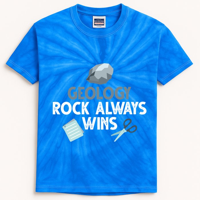 Geology Rock Always Wins Gift Old Rock Day Gift Geologist Science Gift Kids Tie-Dye T-Shirt