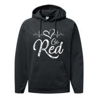 Go Red American Heart Health Month Awareness In February Performance Fleece Hoodie