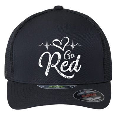 Go Red American Heart Health Month Awareness In February Flexfit Unipanel Trucker Cap