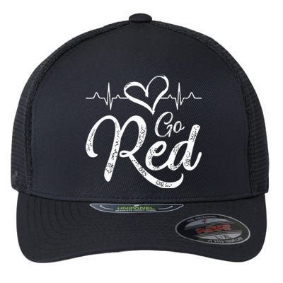 Go Red American Heart Health Month Awareness In February Flexfit Unipanel Trucker Cap