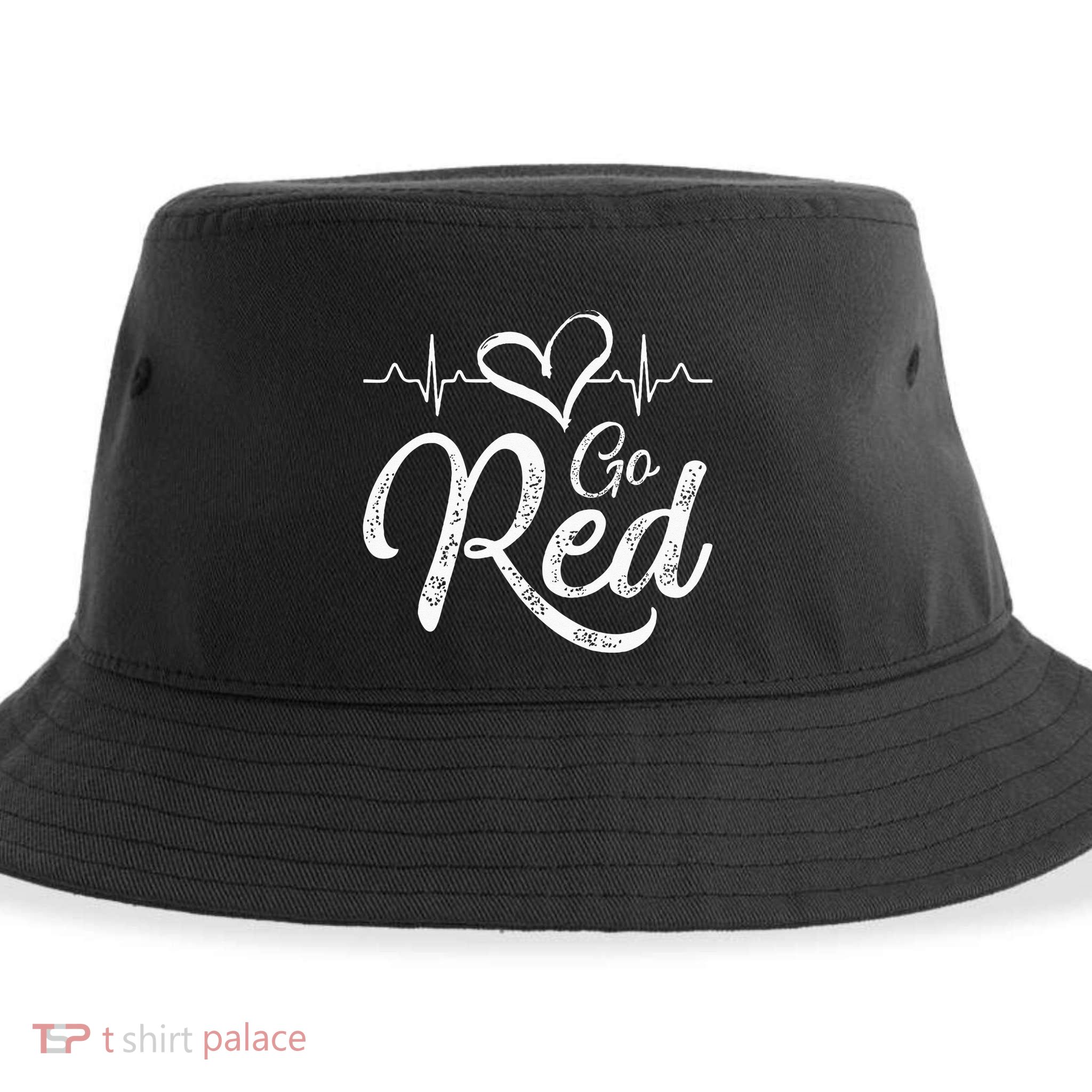Go Red American Heart Health Month Awareness In February Sustainable Bucket Hat