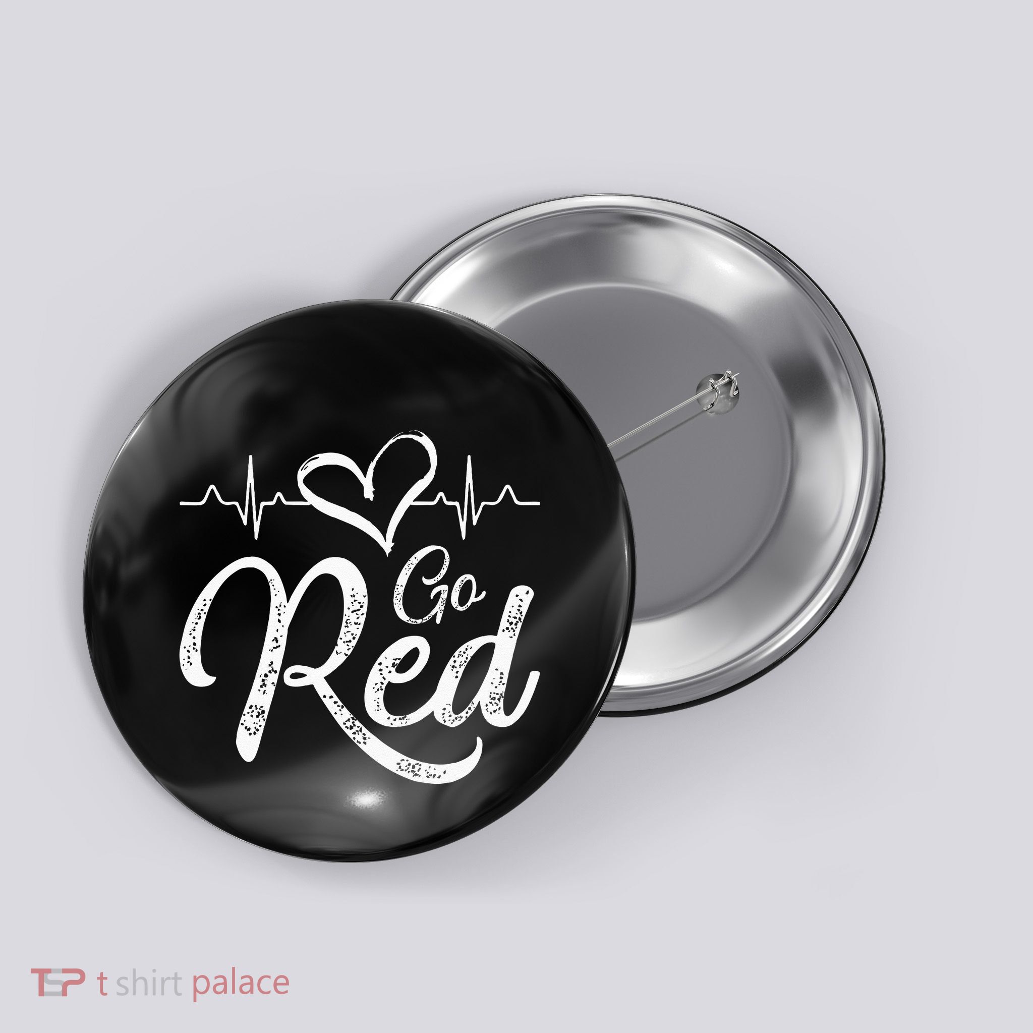 Go Red American Heart Health Month Awareness In February Button
