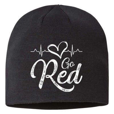 Go Red American Heart Health Month Awareness In February Sustainable Beanie