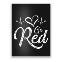 Go Red American Heart Health Month Awareness In February Poster