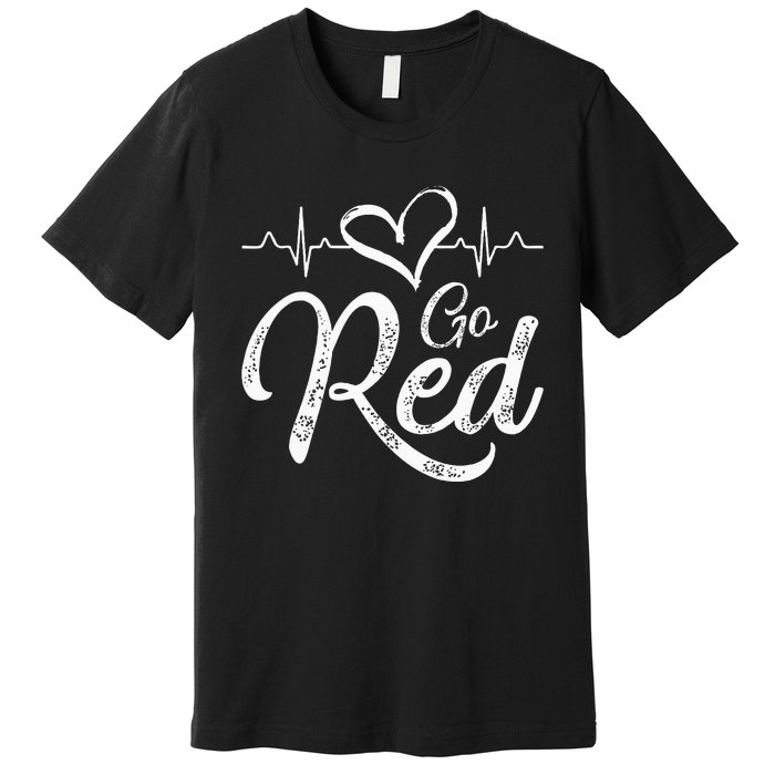 Go Red American Heart Health Month Awareness In February Premium T-Shirt