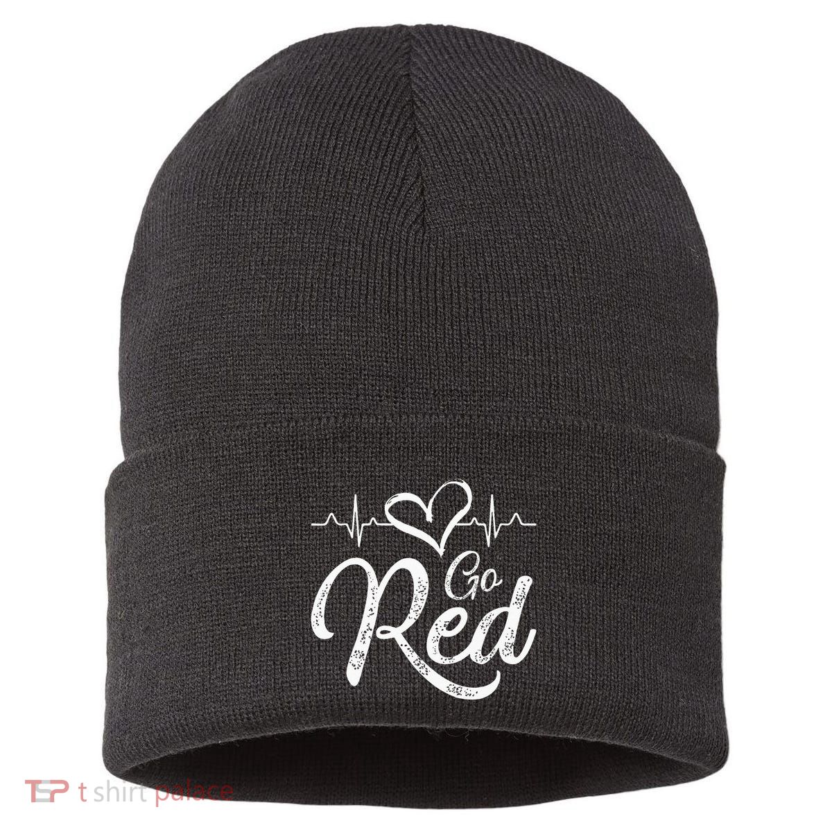 Go Red American Heart Health Month Awareness In February Sustainable Knit Beanie