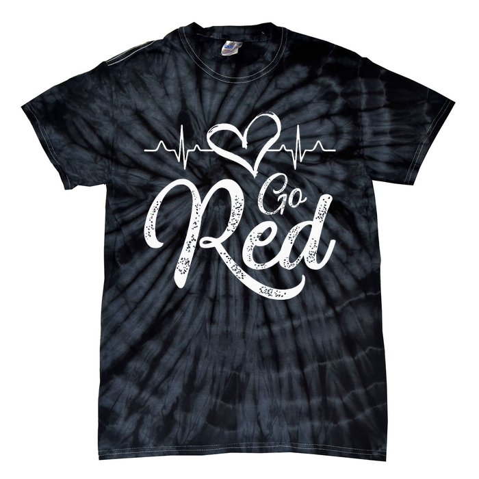 Go Red American Heart Health Month Awareness In February Tie-Dye T-Shirt