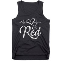 Go Red American Heart Health Month Awareness In February Tank Top